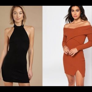 Bundle 2 Tobi sexy backless off shoulder dresses